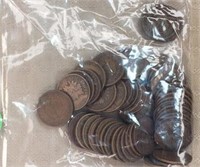 Bag of 50 Indian Head Cents 1901-1909
