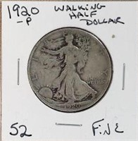 1920P Walking Liberty Half F