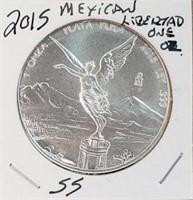 2015 Mexican Silver Libertad One Oz.