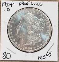 1904O Proof Like Morgan Dollar MS65