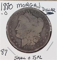 1880O Small O Type Morgan Dollar