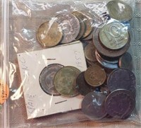 Bag of 50 World Coins 1938 and Up