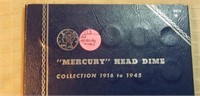 Book of 66 Mercury Dime AG to XF 1916DAG 1921AG