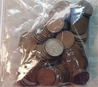 Bag of 100 S Mint Mark Lincoln Cents 1955 & Older