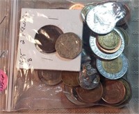 Bag of 75 World Coins 1875 and Up