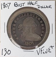 1807 Bust Half Dollar VF+