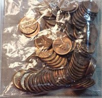 Bag of 83 Lincoln Cents 1950-1958 MS60-MS64