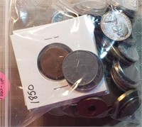 Bag of 100 World Coins 1850 and Up