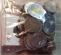Bag of 100 World Coins 1860 and Up