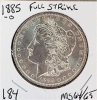 1885O Morgan Dollar Full Strike MS64/65