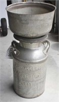 Schlosser's Frankfort, IND 1943 milk can