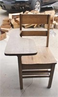 wood school desk