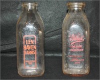 Len Haven Farms & Ideal milk bottles