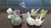 Glass and ceramic birds- E