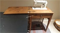 Sewing Machine, 70s era, in cabinet - U