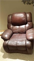 Dark Maroon Lazy Boy Style Reclining Chair - U