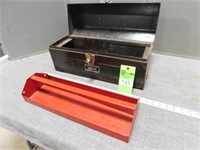 Metal Homak tool box with tray