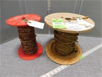 Partial roll of chain and partial roll of rope; 1/