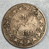 1882 NFLD 20c SILVER