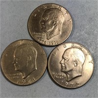 3 USA 1970's Dollars