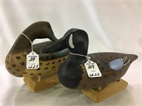 Lot of 2 Spiller Peoria, IL Bluewing Decoys