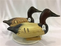 Pair of Canvasback Decoys by Jim Slack