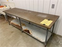 8' TABLE WITH UNDERSHELF