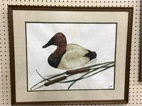 Lg. Framed Duck Print by Jennifer Kocher-