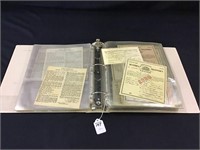 Binder Filled w/ Great Collection of Old Hunting