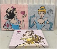 Princess Wall Decor, Bella, Cinderella, Snow White