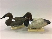 Pair of Canvasback Decoys by Captain