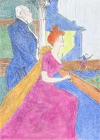 Henri Toulouse-Lautrec French Litho on Paper Cert