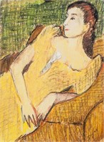 French Impressionist Pastel ED40  Signed Degas