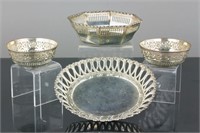 Set 4 Silver Bread Baskets Sterling Silver Marks