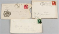 3 Assorted American Stamps w/ Envelopes