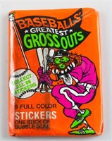 Baesball's Greatest Grossouts Stickers and Gum