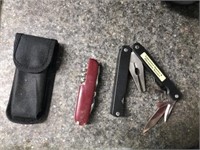 (2) Multiple Tool Pocket Knives