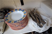 plates and silverware