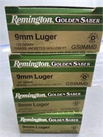 100 rnds. Remington 9mm Golden Saber