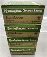 100 rnds. Remington 9mm Golden Saber