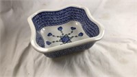 Polish pottery serving dish