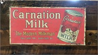 Curnation Milk Metal Sign 28x14