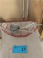 Chicken Wire Basket and Soup Ladle