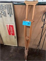 Wood Crutches- 2 Sets