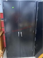 BLACK METAL STORAGE CABINET