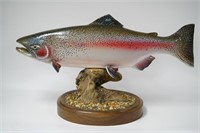 Michael Scott wood carving of a salmon
