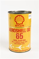 SHELL AEROSHELL OIL 65 NATO SYMBOL QUART OIL CAN