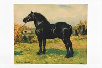 BLACK HORSE ROCKWOOD GRANITE A.H. HIDER PRINT