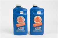 LOT 2 SUPERTEST SNOWMOBILE ENGINE OIL CONTAINERS