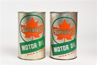 LOT 2 SUPERTEST MOTOR OIL IMP. QT. FIBRE CANS